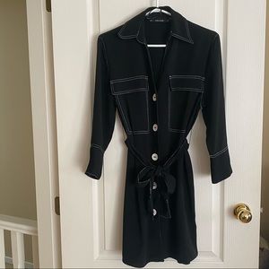 ZARA black mini long sleeved dress